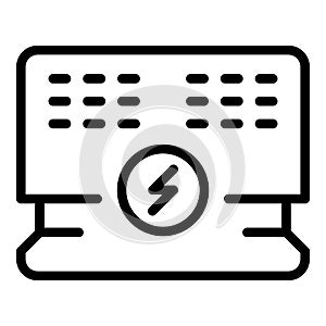 Household heating icon outline vector. Electric heater