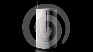 Household humidifier. White electronic device for humidification.