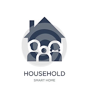 Household icon. Trendy flat vector Household icon on white background from smart home collection