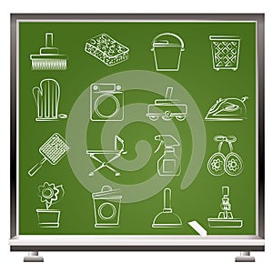 Household objects and tools icons