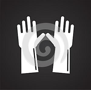 Household resin gloves icon on white background for graphic and web design, Modern simple vector sign. Internet concept. Trendy