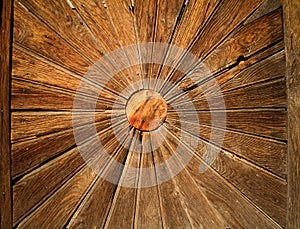 Household. Traditionally carved gate detail from Breb village, MaramureÈ™ County, Romania.