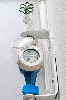 Household Water Meter and Stopcock