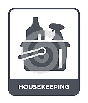 housekeeping icon in trendy design style. housekeeping icon isolated on white background. housekeeping vector icon simple and