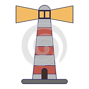 Houselight building symbol isolated blue lines