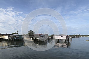 Houses above the water