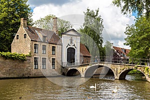 Houses along the canal in Bruges