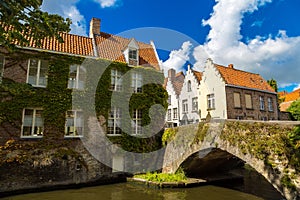 Houses along the canal in Bruges