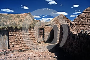 Houses on Altiplano in Bolivia, Bolivia photo