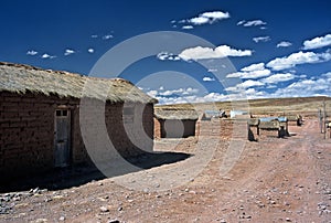 Houses on Altiplano in Bolivia,Bolivia photo
