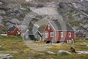Houses in Appilatoq, Greenland
