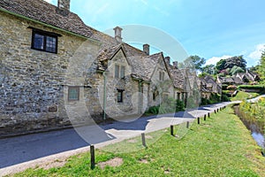 Houses of Arlington Row in Bibury Village, England