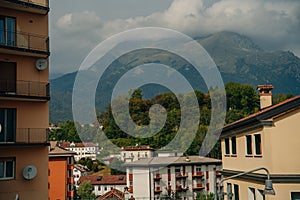 houses of beautiful Belluno town in Veneto province, northern Italy