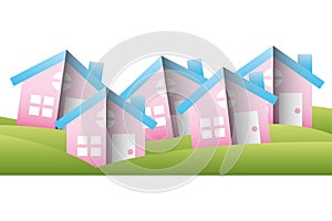 houses buildings silhouette icon