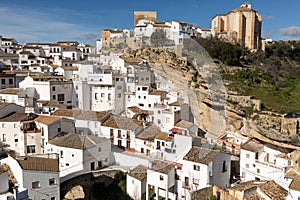 Houses built into rock Setenil de las Bodegas photo