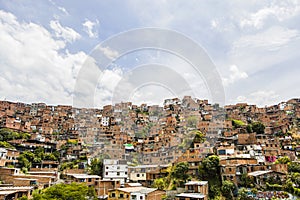 Houses at the city of Medellin in Antioquia, Colombia