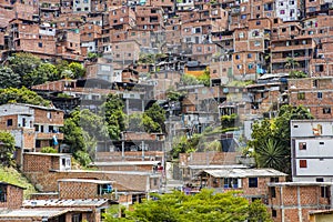 Houses at the city of Medellin in Antioquia, Colombia