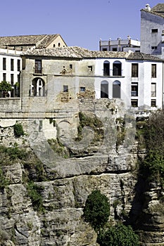 Houses on cliff in Ronda, Spain