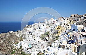 Houses on the cliff at Santorini