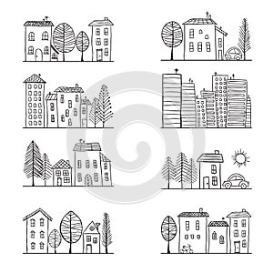Houses doodles