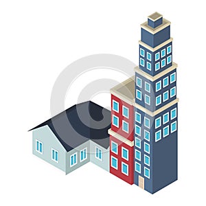 Houses and edifices isometric