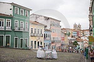 Houses in famous city in Bahia, Salvador - Brazil.