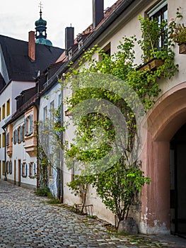 Houses in Fischergasse in Freising.