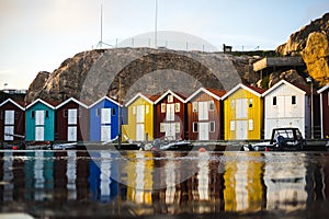 Houses in the fishingvillage called Smoegen in Sweden