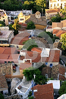 Houses at the foothill of Acropolis, Athens