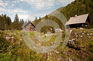 Houses in Gosaukamm range