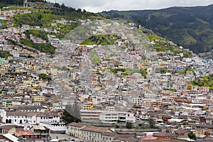 Houses on the Hill in Quito Ecuador