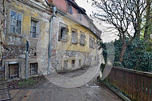 Houses in the historical part, town Jindrichuv Hradec, southern Bohemia