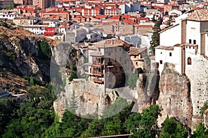 Houses hung (casas colgadas) in cuenca, Spain photo