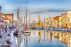 Houses on Italian Canal Port