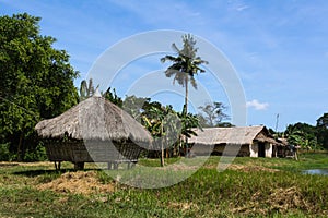 Houses in Iwahig prison Penal farm, Palawan photo