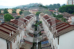 Houses in Kuala Lumpur city suburb