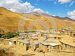 Houses in a Kurdish village in Kurdistan Province of Iran