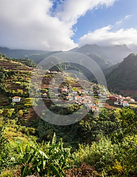 Houses and landscape on the Madeira island, Portugal