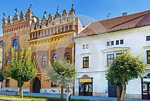 Houses on main square, Levoca, Slovakia