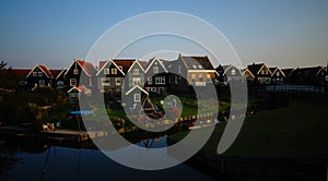 Houses of Marken island, Netherlands
