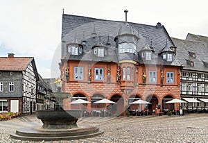 Houses on the market square in Goslar, Germany