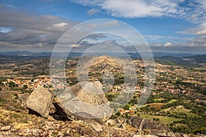 Houses of Monsanto village in the vast landscape