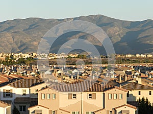 Houses and the mountain, Chula Vista, California, USA