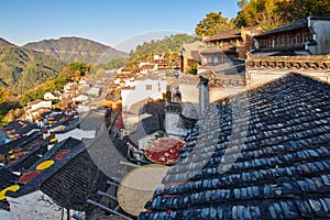 The houses on the mountains