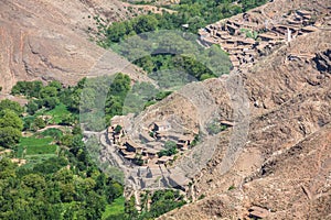 Houses in the mountains close to Imlil in Toubkal National Park, Morocco