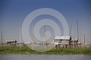 Houses near Inle Lake, Myanmar