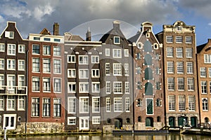 Houses near the River in Amsterdam