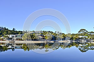 Houses on the Noosa River, Noosa Sunshine Coast, Queensland, Australia