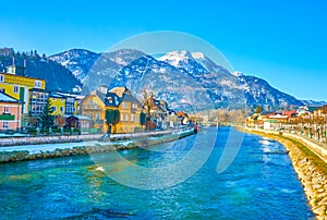 The houses in old Bad Ischl resort, Austria