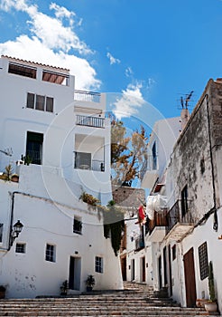 Houses in old Ibiza town